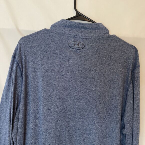 Under Armour Mens Fitted Threadborne 1/4 Zip Lighweight Blue Size XL Golf - Picture 6 of 6